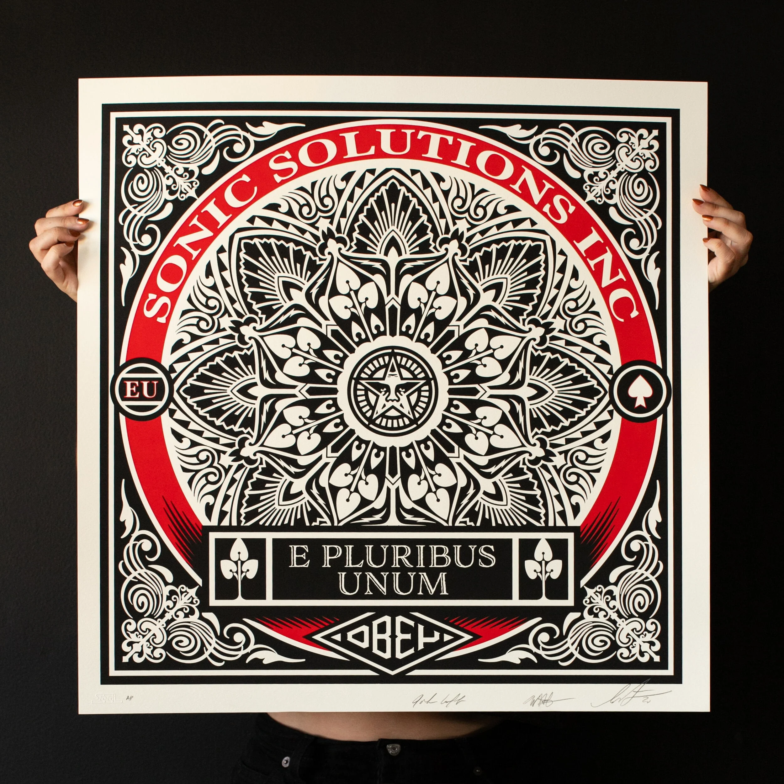 Street Art Lithograph Edition Obey - Shepard Fairey - E Pluribus Unum 4 Sonic Solutions Inc - E Pluribus Unum