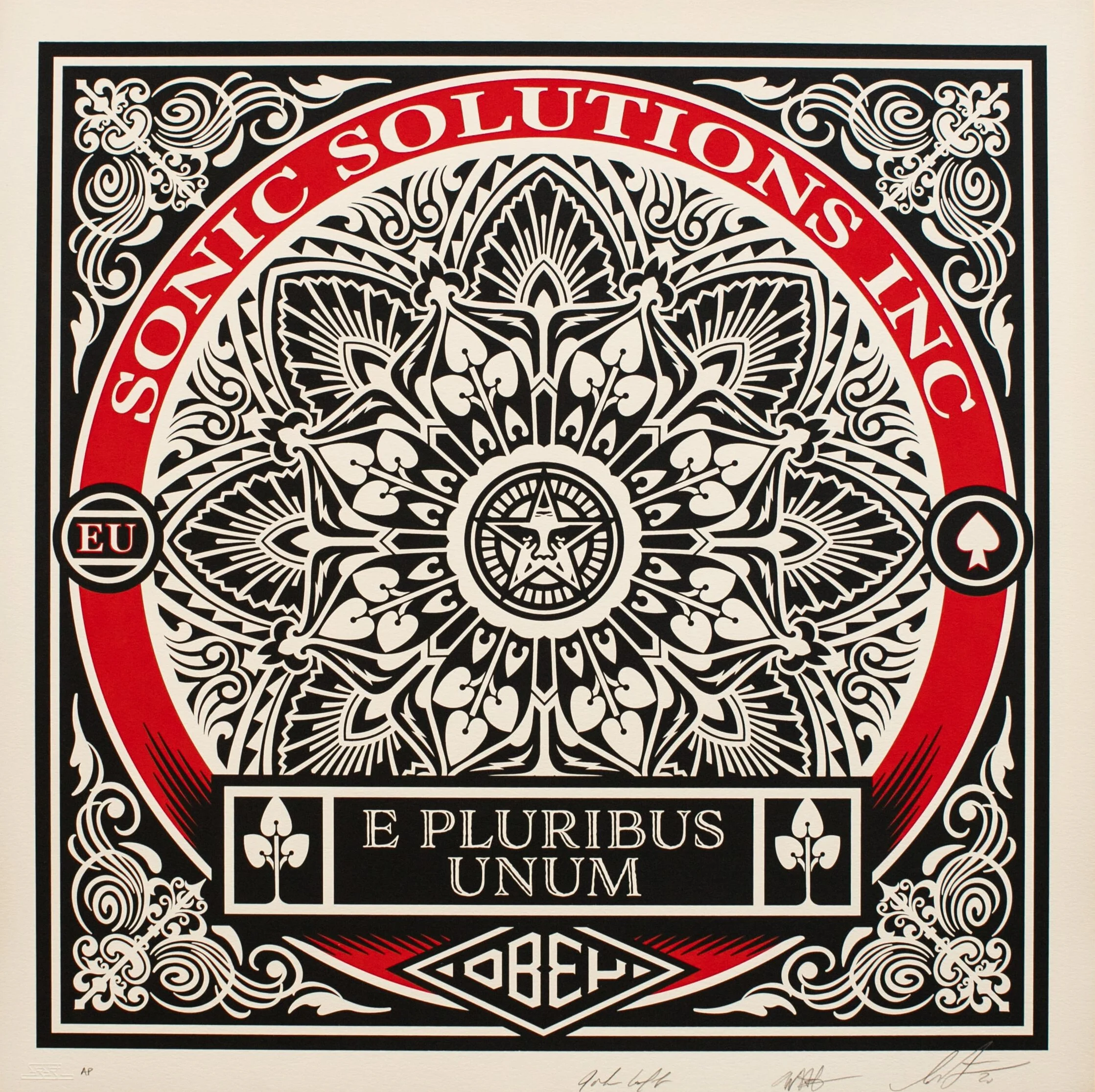 Street Art Lithograph Edition Obey - Shepard Fairey - E Pluribus Unum 1 Sonic Solutions Inc Obey- E Pluribus Unum