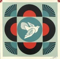 Geometric Dove black Obey