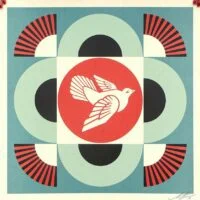 Geometric Dove blue Obey