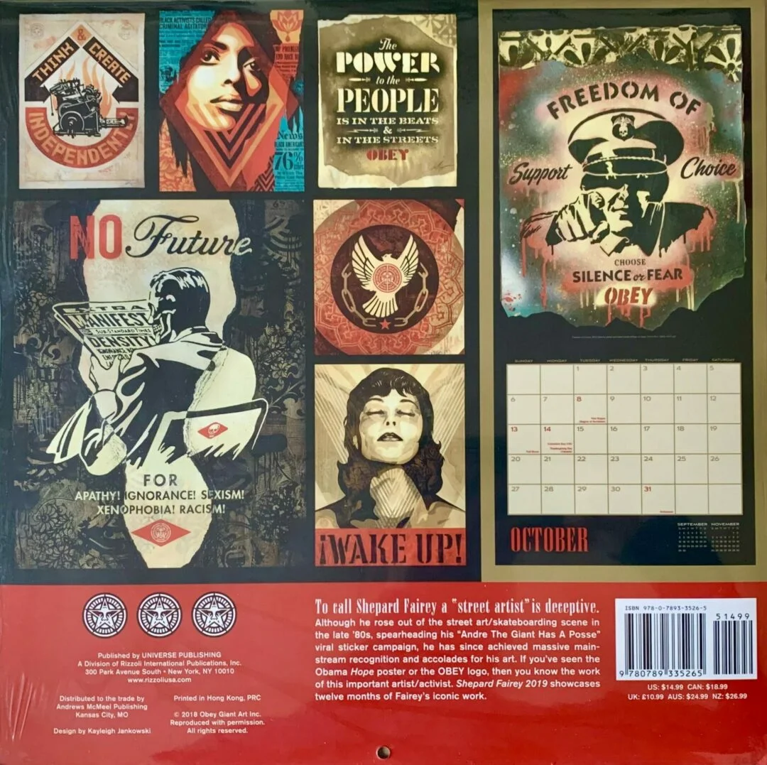 Shepard Fairey 2019 Wall Calendar